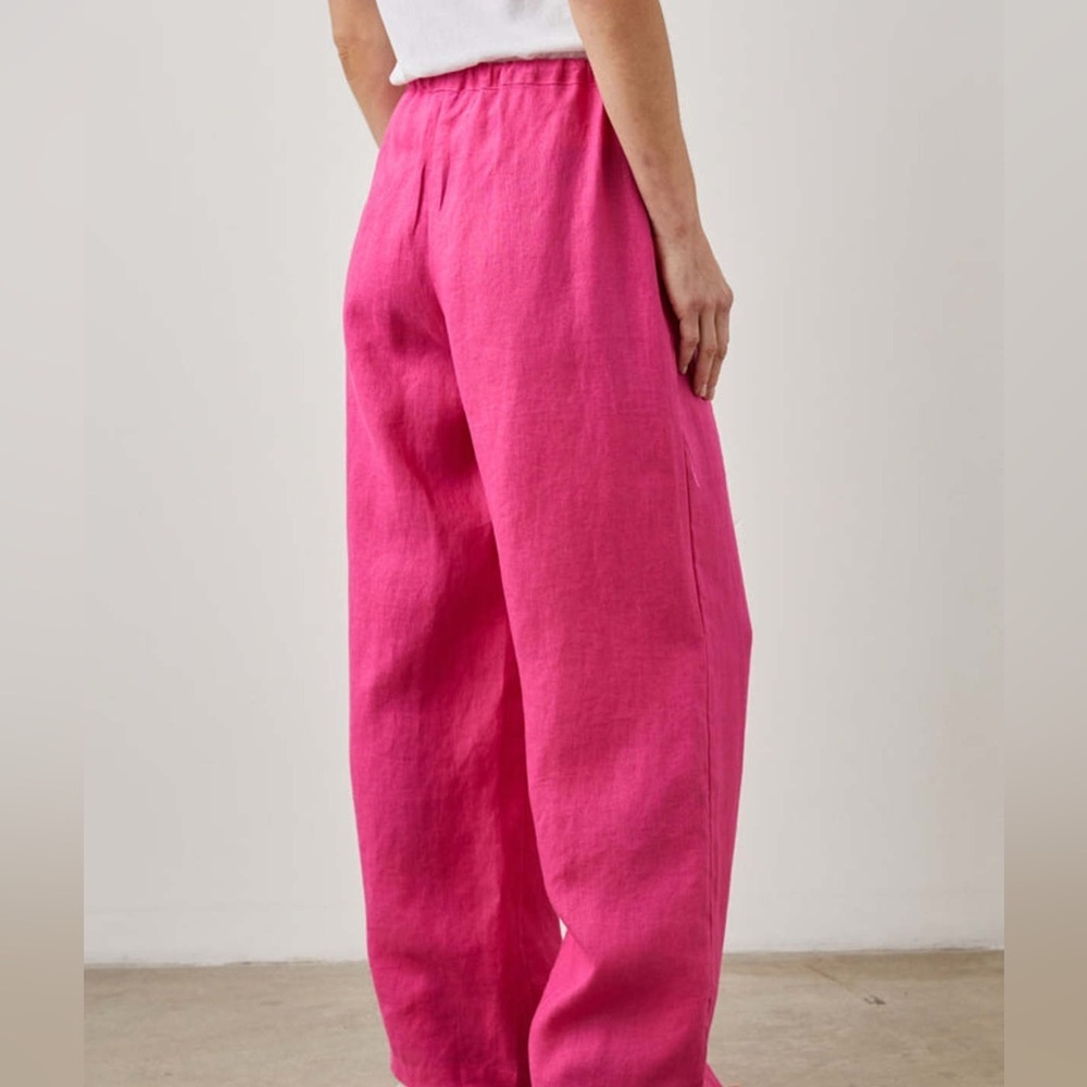 Rails Pink Wide Leg Linen Pants size Large - Picture 2 of 10